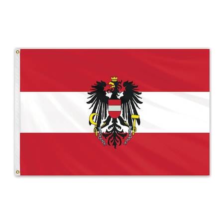 Austria Outdoor Nylon Flag With Eagle 4'x6'